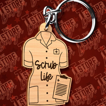 Intra απο ξύλο plywood 3mm-4mm πάχος –  κοπής λέιζερ μπρελόκ νοσοκόμας | CNC Δίασταση  5x5 cm INTRAFABR-91056601 - Image 1