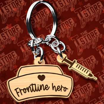 Intra απο ξύλο plywood 3mm-4mm πάχος – κοπής λέιζερ μπρελόκ νοσοκόμας | CNC Δίασταση 5x5 cm INTRAFABR-91056611 - Image 1