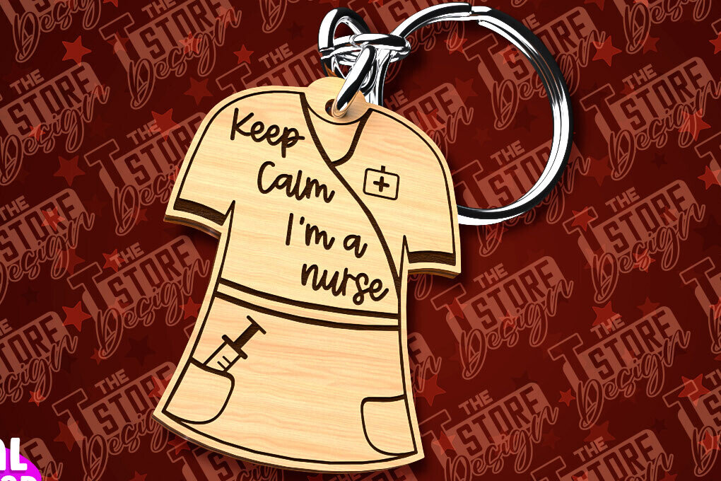 Intra απο ξύλο plywood 3mm-4mm πάχος –  κοπής λέιζερ μπρελόκ νοσοκόμας | CNC Δίασταση  5x5 cm INTRAFABR-91056643