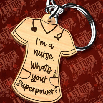 Intra απο ξύλο plywood 3mm-4mm πάχος – κοπής λέιζερ μπρελόκ νοσοκόμας | CNC Δίασταση 5x5 cm INTRAFABR-91056652 - Image 8