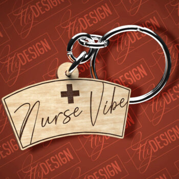 Intra απο ξύλο plywood 3mm-4mm πάχος – κοπής λέιζερ μπρελόκ νοσοκόμας | CNC Δίασταση 5x5 cm INTRAFABR-87670547 - Image 1