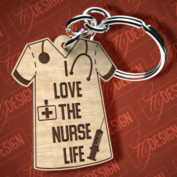 Intra απο ξύλο plywood 3mm-4mm πάχος – κοπής λέιζερ μπρελόκ νοσοκόμας | CNC Δίασταση 5x5 cm INTRAFABR-87670561 - Image 1