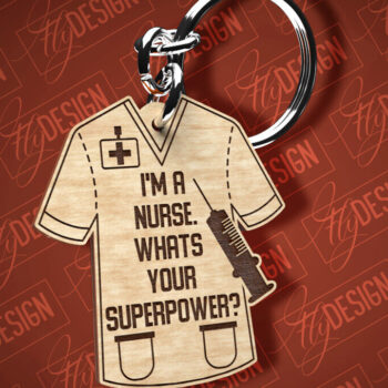 Intra απο ξύλο plywood 3mm-4mm πάχος –  κοπής λέιζερ μπρελόκ νοσοκόμας | CNC Δίασταση  5x5 cm INTRAFABR-87670594 - Image 1