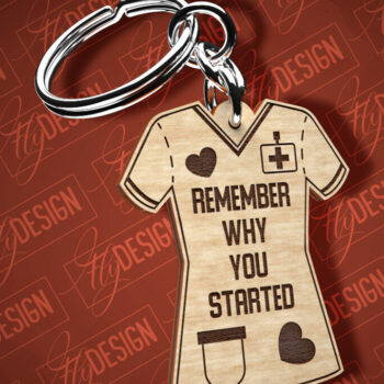 Intra απο ξύλο plywood 3mm-4mm πάχος – κοπής λέιζερ μπρελόκ νοσοκόμας | CNC Δίασταση 5x5 cm INTRAFABR-87670438 - Image 1