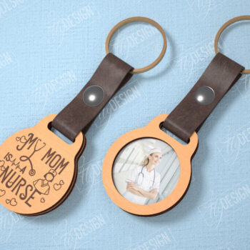 Intra απο ξύλο plywood 3mm-4mm πάχος – Μπρελόκ νοσοκόμας με δέσμη φωτογραφιών | CNC Δίασταση 5x5 cm INTRAFABR-114250754 - Image 4