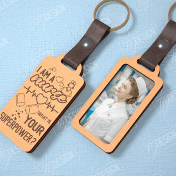 Intra απο ξύλο plywood 3mm-4mm πάχος – Μπρελόκ νοσοκόμας με δέσμη φωτογραφιών | CNC Δίασταση 5x5 cm INTRAFABR-114250754 - Image 10