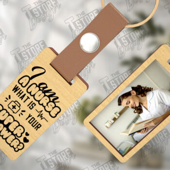 Intra απο ξύλο plywood 3mm-4mm πάχος – Μπρελόκ νοσοκόμας με δέσμη φωτογραφιών | CNC Δίασταση 5x5 cm INTRAFABR-111798960 - Image 4