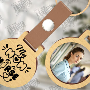 Intra απο ξύλο plywood 3mm-4mm πάχος – Μπρελόκ νοσοκόμας με δέσμη φωτογραφιών | CNC Δίασταση 5x5 cm INTRAFABR-111798960 - Image 11