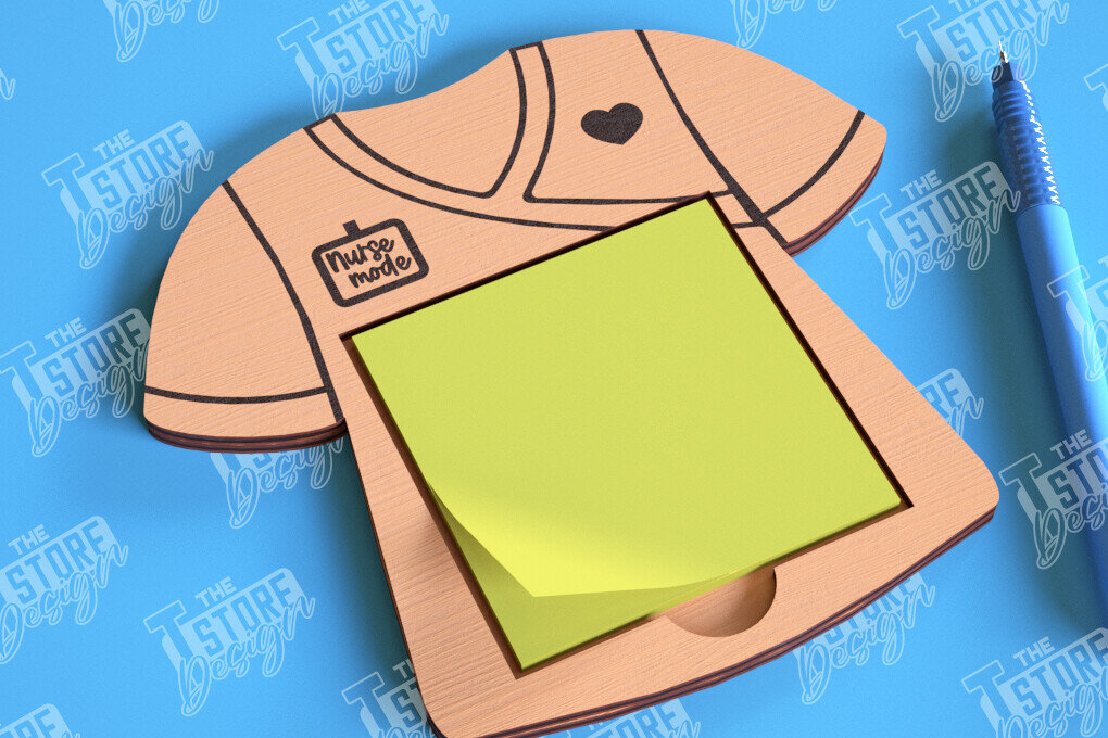 Intra απο ξύλο plywood 3mm-4mm πάχος – Κάτοχος σημειώματος νοσοκόμας | Θήκη για κολλώδη σημειώματα Δίασταση  20x20 cm INTRAFABR-101556058