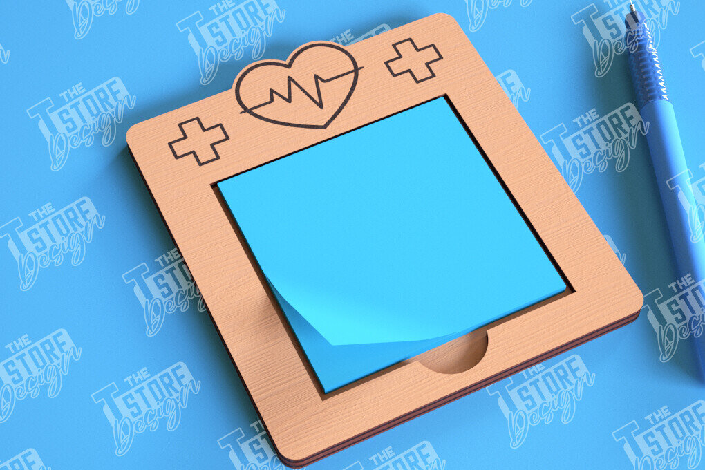 Intra απο ξύλο plywood 3mm-4mm πάχος – Κάτοχος σημειώματος νοσοκόμας | Θήκη για κολλώδη σημειώματα Δίασταση  20x20 cm INTRAFABR-101556074