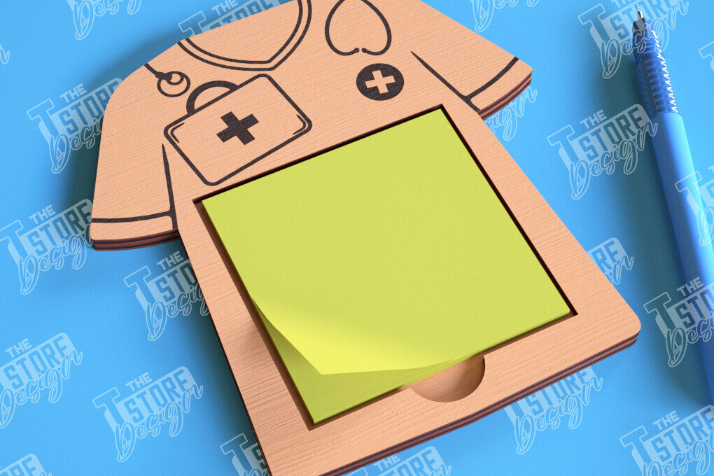 Intra απο ξύλο plywood 3mm-4mm πάχος – Κάτοχος σημειώματος νοσοκόμας | Θήκη για κολλώδη σημειώματα Δίασταση  20x20 cm INTRAFABR-101556078