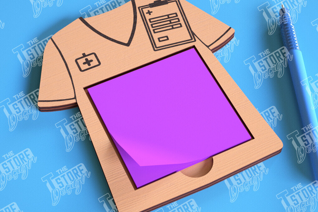 Intra απο ξύλο plywood 3mm-4mm πάχος – Κάτοχος σημειώματος νοσοκόμας | Θήκη για κολλώδη σημειώματα Δίασταση  20x20 cm INTRAFABR-101556084