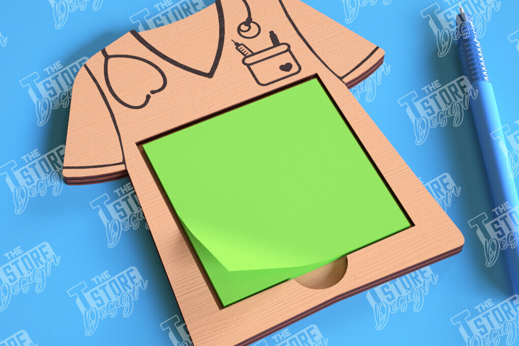 Intra απο ξύλο plywood 3mm-4mm πάχος – Κάτοχος σημειώματος νοσοκόμας | Θήκη για κολλώδη σημειώματα Δίασταση  20x20 cm INTRAFABR-101556088