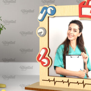 Intra απο ξύλο plywood 3mm-4mm πάχος – Νοσοκόμα Κορνίζα φωτογραφιών Σχεδιασμός Νοσοκόμας Δίασταση  20x20 cm INTRAFABR-101704856