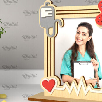 Intra απο ξύλο plywood 3mm-4mm πάχος – Νοσοκόμα Κορνίζα φωτογραφιών Σχεδιασμός Νοσοκόμας Δίασταση  20x20 cm INTRAFABR-101704584 - Image 1