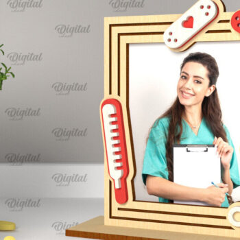 Intra απο ξύλο plywood 3mm-4mm πάχος – Νοσοκόμα Κορνίζα φωτογραφιών Σχεδιασμός Νοσοκόμας Δίασταση  20x20 cm INTRAFABR-101704803 - Image 1