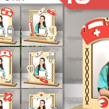 Intra απο ξύλο plywood 3mm-4mm πάχος – Πακέτο κοπής με λέιζερ Κορνίζες Νοσοκόμας Δίασταση  20x20 cm INTRAFABR-101758002 - Image 1