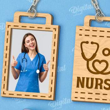 Intra απο ξύλο plywood 3mm-4mm πάχος – Δέσμη κοπής με λέιζερ μπρελόκ φωτογραφιών νοσοκόμας Δίασταση  5x5 cm INTRAFABR-118489663 - Image 12