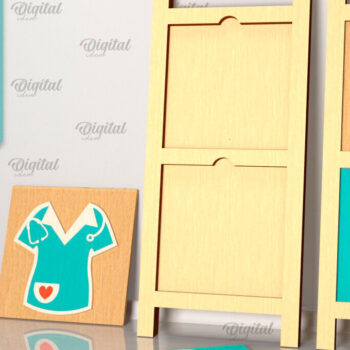 Intra απο ξύλο plywood 3mm-4mm πάχος – Σημάδι νοσοκόμας. Επαγγελματικό λέιζερ σημάτων Δίασταση 20x20 cm INTRAFABR-102036347 - Image 1