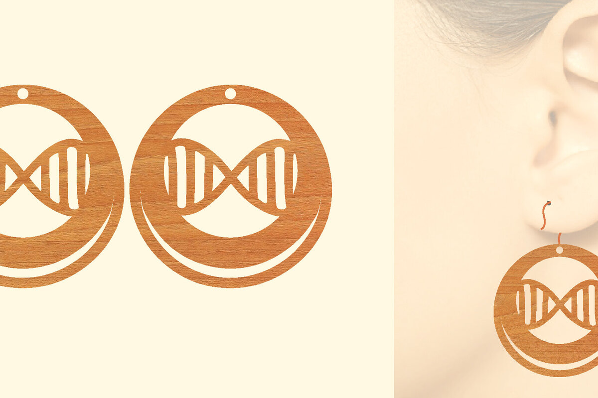 Intra απο ξύλο plywood 3mm-4mm πάχος – Ξύλινα σκουλαρίκια Nurse Δίασταση  5x5 cm INTRAFABR-97190478