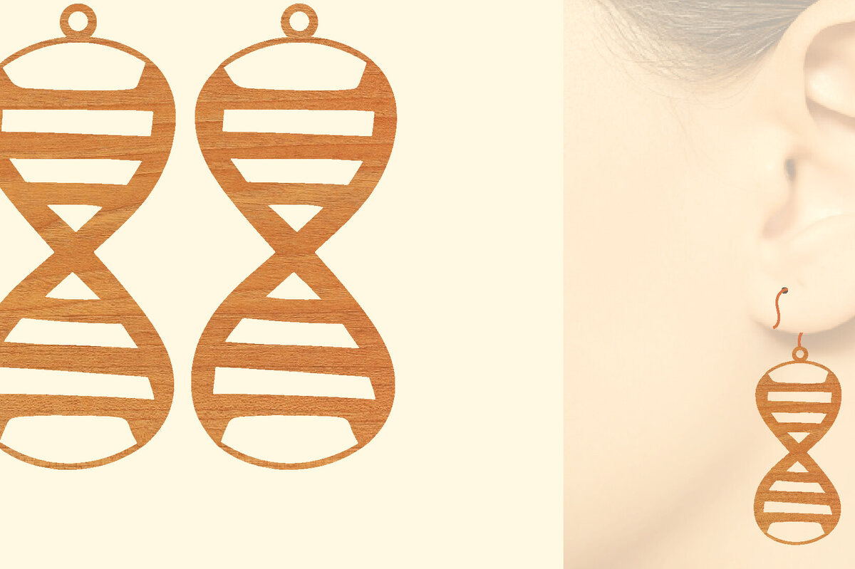 Intra απο ξύλο plywood 3mm-4mm πάχος – Ξύλινα σκουλαρίκια Nurse Δίασταση  5x5 cm INTRAFABR-97190545