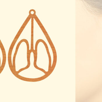 Intra απο ξύλο plywood 3mm-4mm πάχος – Ξύλινα σκουλαρίκια Nurse Δίασταση  5x5 cm INTRAFABR-97190595 - Image 1