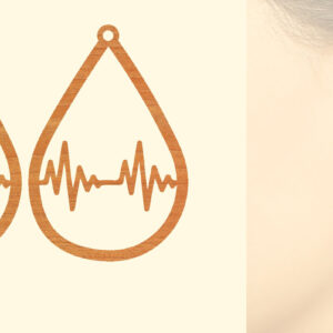 Intra απο ξύλο plywood 3mm-4mm πάχος – Ξύλινα σκουλαρίκια Nurse Δίασταση  5x5 cm INTRAFABR-97190645