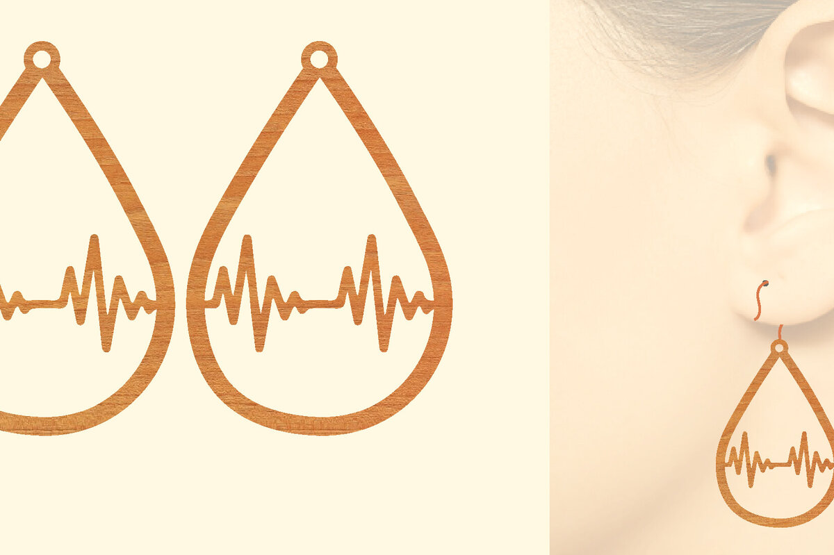 Intra απο ξύλο plywood 3mm-4mm πάχος – Ξύλινα σκουλαρίκια Nurse Δίασταση  5x5 cm INTRAFABR-97190645