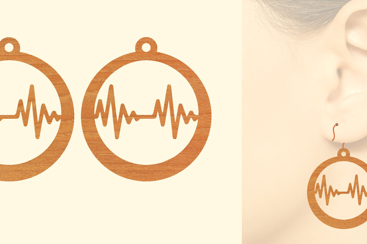 Intra απο ξύλο plywood 3mm-4mm πάχος – Ξύλινα σκουλαρίκια Nurse Δίασταση  5x5 cm INTRAFABR-97190699