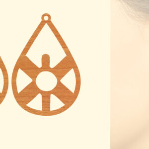 Intra απο ξύλο plywood 3mm-4mm πάχος – Ξύλινα σκουλαρίκια Nurse Δίασταση 5x5 cm INTRAFABR-97190751