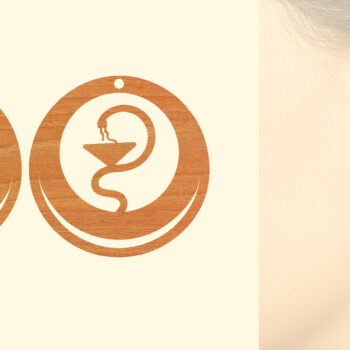 Intra απο ξύλο plywood 3mm-4mm πάχος – Ξύλινα σκουλαρίκια Nurse Δίασταση  5x5 cm INTRAFABR-97189998 - Image 1