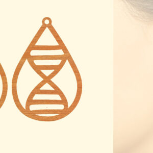 Intra απο ξύλο plywood 3mm-4mm πάχος – Ξύλινα σκουλαρίκια Nurse Δίασταση  5x5 cm INTRAFABR-97190336