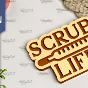 Intra απο ξύλο plywood 3mm-4mm πάχος –  κοπής με λέιζερ ξύλινο μπρελόκ Nurse Δίασταση  5x5 cm INTRAFABR-104300710