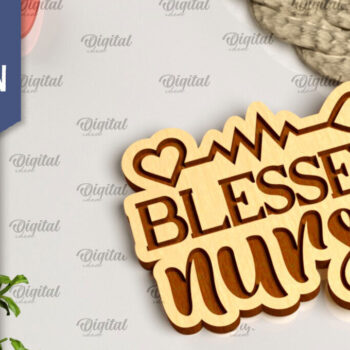 Intra απο ξύλο plywood 3mm-4mm πάχος –  κοπής με λέιζερ ξύλινο μπρελόκ Nurse Δίασταση  5x5 cm INTRAFABR-104300731 - Image 1