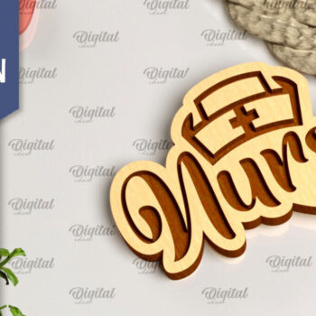 Intra απο ξύλο plywood 3mm-4mm πάχος – Nurse Ξύλινα μπρελόκ Πακέτο κοπής με λέιζερ Δίασταση  5x5 cm INTRAFABR-104301696 - Image 4