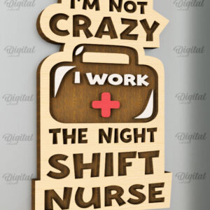 Intra απο ξύλο plywood 3mm-4mm πάχος – Nurse Wooden Magnet Δίασταση  20x20 cm INTRAFABR-98591124