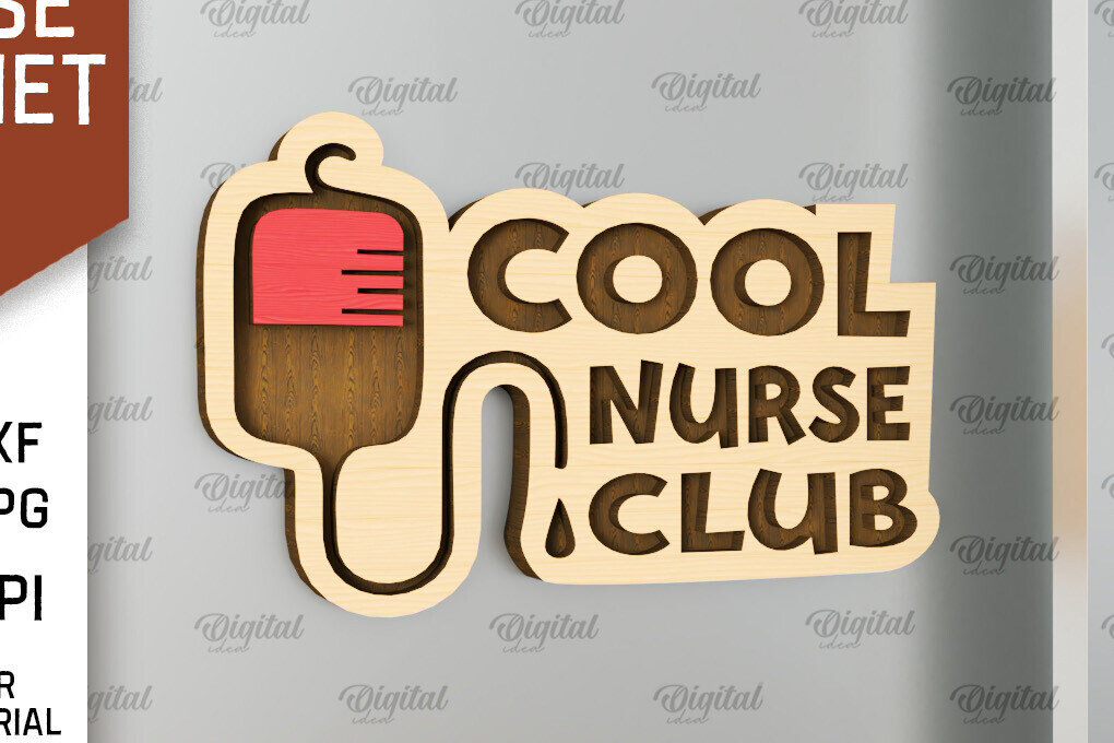 Intra απο ξύλο plywood 3mm-4mm πάχος – Nurse Wooden Magnet Δίασταση  20x20 cm INTRAFABR-98591136