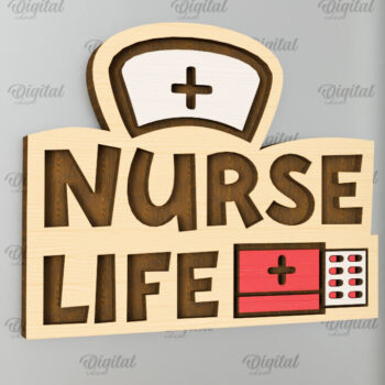 Intra απο ξύλο plywood 3mm-4mm πάχος – Nurse Wooden Magnet Δίασταση 20x20 cm INTRAFABR-98591187 - Image 1