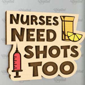 Intra απο ξύλο plywood 3mm-4mm πάχος – Nurse Wooden Magnet Δίασταση  20x20 cm INTRAFABR-98591215