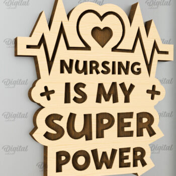 Intra απο ξύλο plywood 3mm-4mm πάχος – Nurse Wooden Magnet Δίασταση 20x20 cm INTRAFABR-98591237 - Image 1