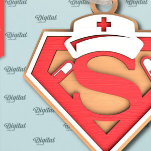 Intra απο ξύλο plywood 3mm-4mm πάχος – Νοσοκόμα Ξύλινο Στολίδι Δίασταση  20x20 cm INTRAFABR-99553035