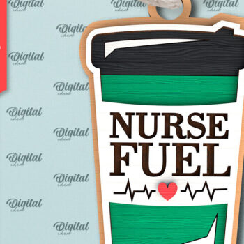 Intra απο ξύλο plywood 3mm-4mm πάχος – Νοσοκόμα Ξύλινο Στολίδι Δίασταση  20x20 cm INTRAFABR-99552909 - Image 1