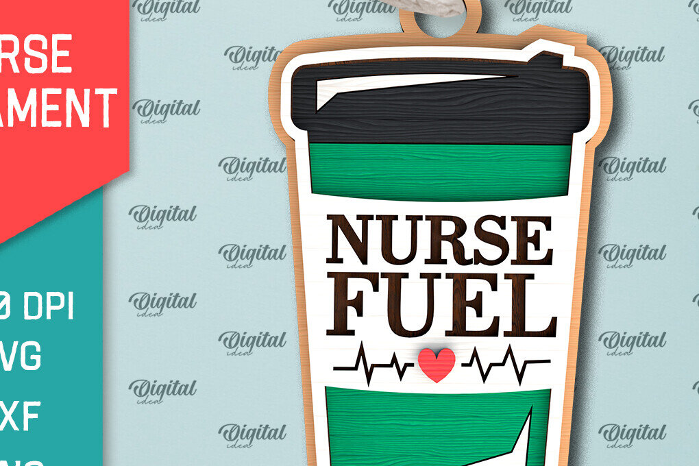 Intra απο ξύλο plywood 3mm-4mm πάχος – Νοσοκόμα Ξύλινο Στολίδι Δίασταση  20x20 cm INTRAFABR-99552909