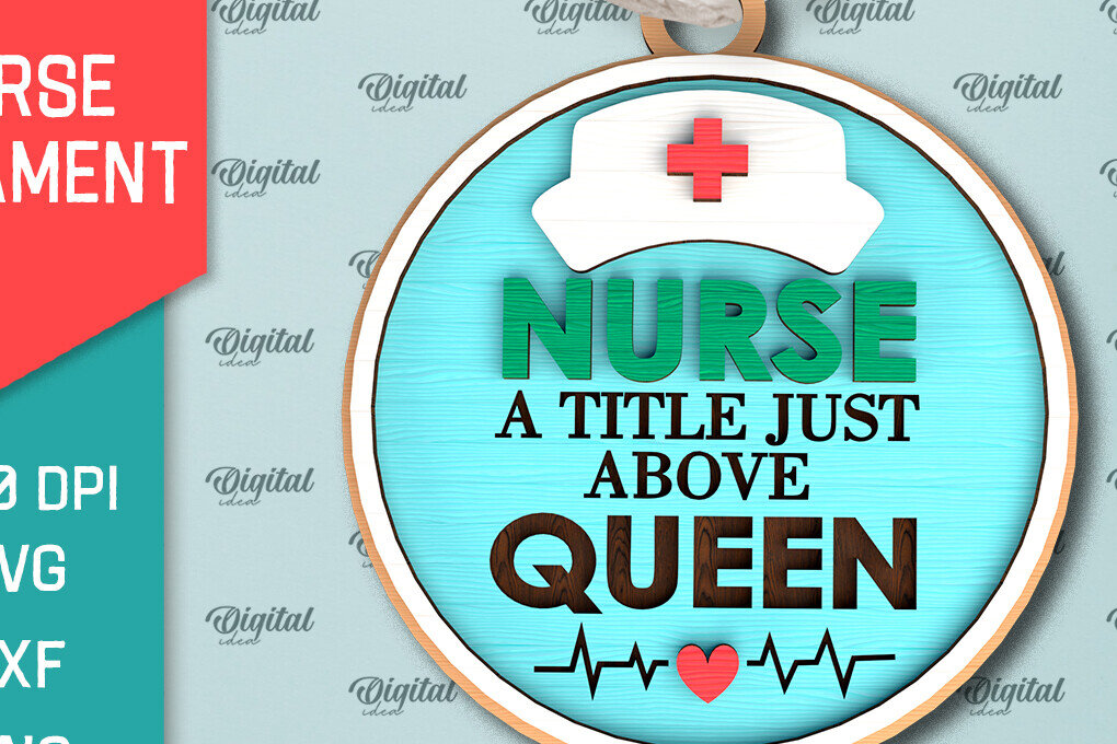 Intra απο ξύλο plywood 3mm-4mm πάχος – Νοσοκόμα Ξύλινο Στολίδι Δίασταση  20x20 cm INTRAFABR-99552931