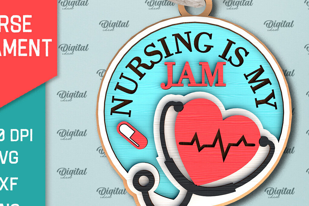 Intra απο ξύλο plywood 3mm-4mm πάχος – Νοσοκόμα Ξύλινο Στολίδι Δίασταση  20x20 cm INTRAFABR-99553010