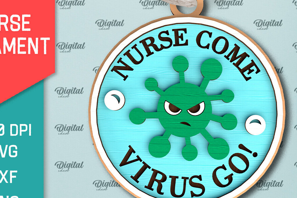 Intra απο ξύλο plywood 3mm-4mm πάχος – Νοσοκόμα Ξύλινο Στολίδι Δίασταση  20x20 cm INTRAFABR-99552798