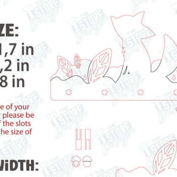 Intra απο ξύλο plywood 3mm-4mm πάχος – Σετ κοπής με λέιζερ κρεμάστρα τοίχου φυτώριο ζώων Δίασταση  40x30 cm INTRAFABR-123568144 - Image 2