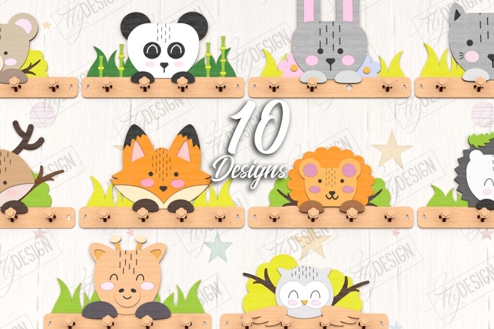 Intra απο ξύλο plywood 3mm-4mm πάχος – Πακέτο με κρεμάστρες τοίχου φυτωρίου | CNC Δίασταση  40x30 cm INTRAFABR-122892902