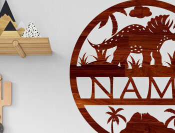 Intra απο ξύλο plywood 3mm-4mm πάχος – Νηπιαγωγείο Ονομασία Δεινοσαύρων Σήμα Δίασταση 20x20 cm INTRAFABR-100179464 - Image 1