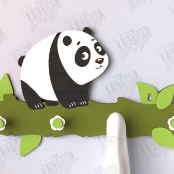 Intra απο ξύλο plywood 3mm-4mm πάχος – Κρεμάστρες τοίχου Nursery Panda Cut Laser Δίασταση  40x30 cm INTRAFABR-123371753 - Image 1